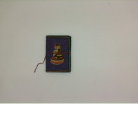 Notebook with a picture, with a lilac cover