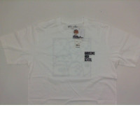 White T-shirt with print KARASUNO HIGH SCHOOL size L