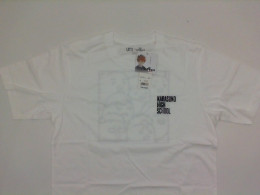 White T-shirt with print KARASUNO HIGH SCHOOL size L