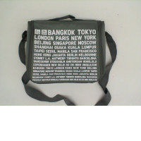 Gray UNIQLO Bag with City Print