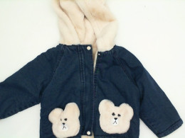 Children's insulated denim jacket with hood Children's insulated denim jacket with hood