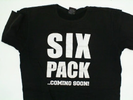 Black t-shirt with SIX PACK COMING BACK print