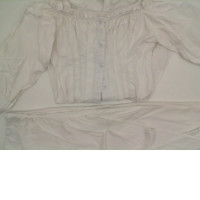 Summer white suit: shirt and skirt