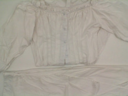 Summer white suit: shirt and skirt