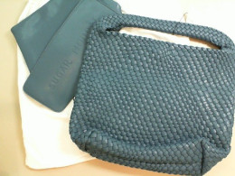 Women's blue woven leather bag Sugar Monday