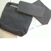 Women's leather woven bag gray Sugar Monday
