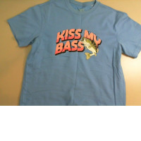 Blue T-shirt with fish