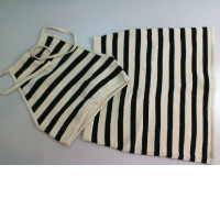 Women's knitted suit skirt + top with ties Women's knitted suit skirt + top with ties