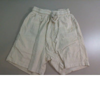 Women's high shorts velor beige