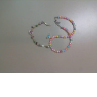 Bright necklace and bracelet for a girl