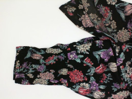 Black long dress with flowers print Black long dress with flowers print