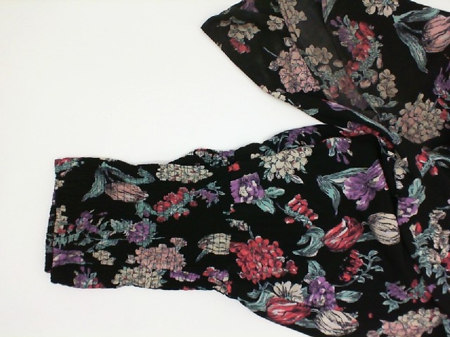 Black long dress with flowers print Black long dress with flowers print