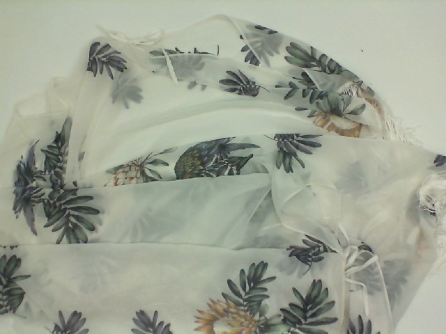 White scarf with flowers ptint White scarf with flowers ptint