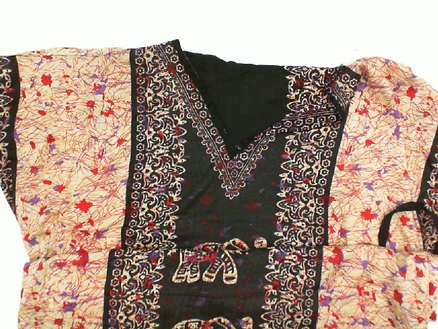 Multi-colored dress with elephant print size L Multi-colored dress with elephant print size L