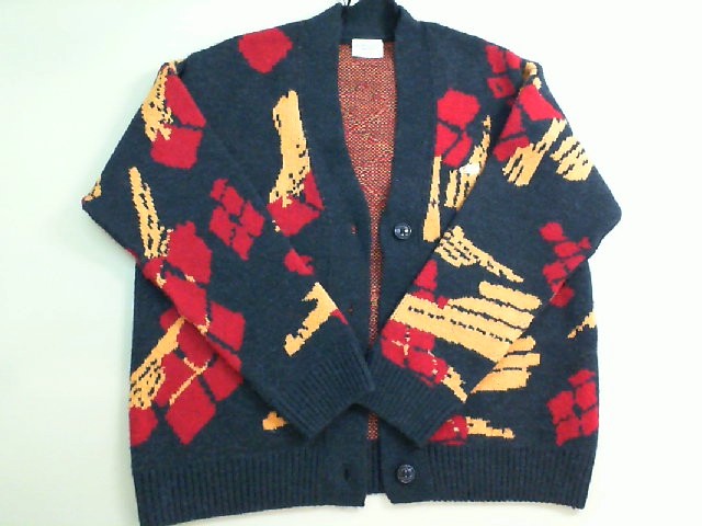 Knitted jacket with buttons black with a pattern Knitted jacket with buttons black with a pattern