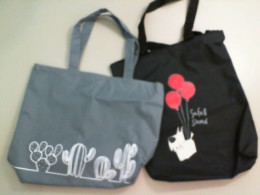 Set of 2 rag bags gray+black Set of 2 rag bags gray+black