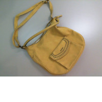 Yellow suede bag
