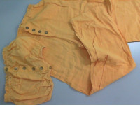 Women's yellow top+capri suit