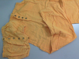 Women's yellow top+capri suit