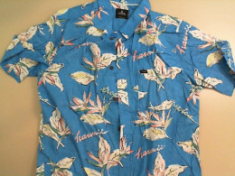 Men's blue shirt with flowers