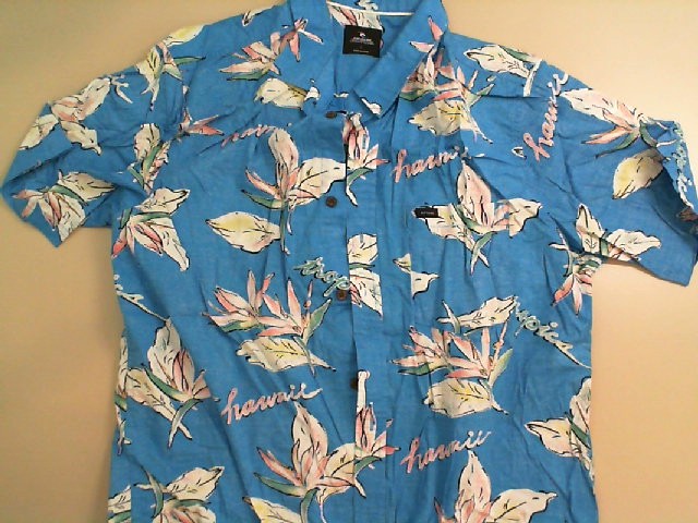 Men's blue shirt with flowers Men's blue shirt with flowers