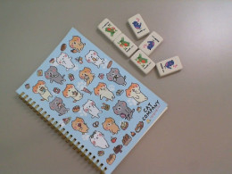 Set of notepad + 6 erasers Set of notepad + 6 erasers