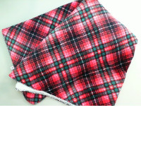 Red checkered bedspread