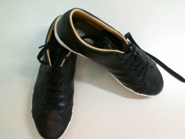 Men's lace-up boots, black leatherette