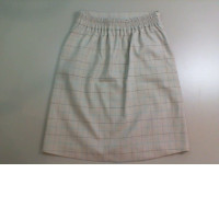 Light checkered skirt with elastic