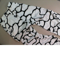 Women's white striped chef trousers