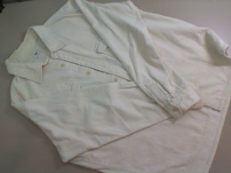 Men's velvet white button-down shirt