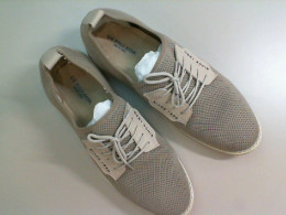 Men's fabric lace-up shoes, beige