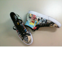 Men's sneakers fabric lace-up high grafitti