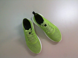 Women's rubber sneakers, green, lace-up