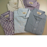 Men's shirts with custom sewing with initials 5 colors