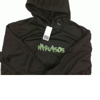 Black hoodie with NIRUISOS print size 3XL