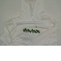 White hoodie with NIRUISOS print size 3XL