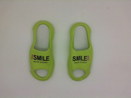 Light green SUPER SMILE MAKE SHOES slippers