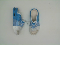 White-blue AIR slippers