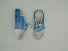 White-blue AIR slippers