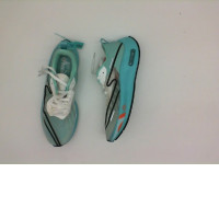 Light blue sport running shoes 