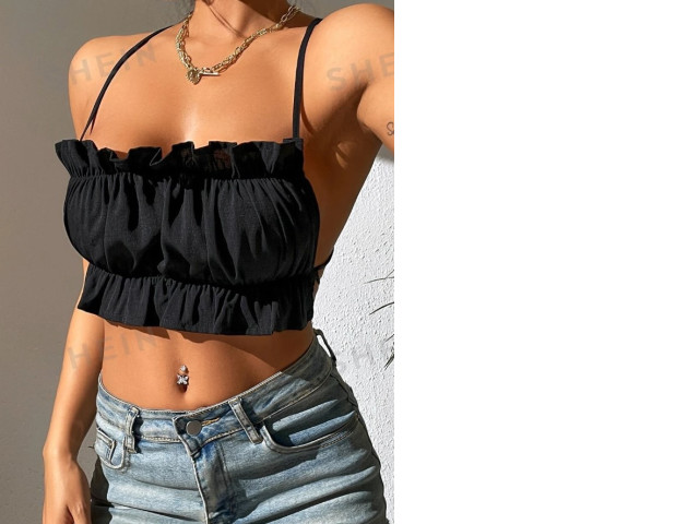 Black women's top SHEIN PETITE Black women's top SHEIN PETITE