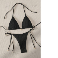 Black SHEIN women's swimsuit