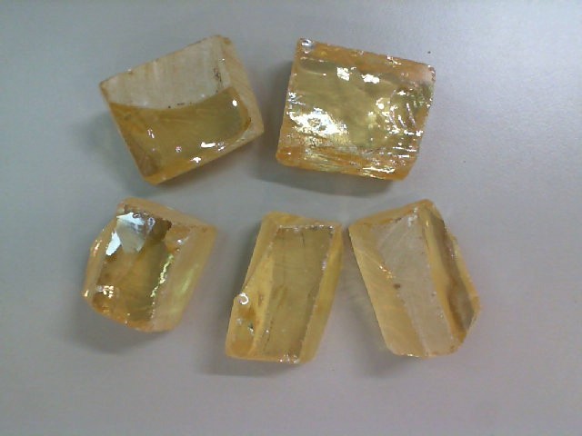 Set of 5 yellow glasses for decorating stained glass Set of 5 yellow glasses for decorating stained glass