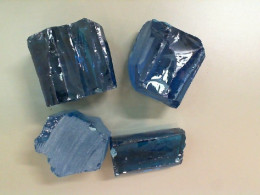 Set of 4 glasses dark blue for decorating stained glass