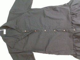 Women's short dress black with buttons Women's short dress black with buttons