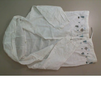 Women's shirt with a hood, white, buttoned