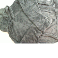 Plush jacket with hood, green