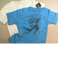 Set of 2 men's T-shirts white+blue Set of 2 men's T-shirts white+blue