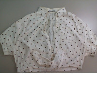 Short women's shirt with ties